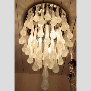 Murano drops shapes blown ceiling light