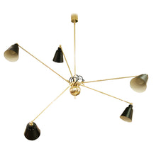 Load image into Gallery viewer, Star Five Ceiling light Black and Brass
