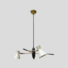 Load image into Gallery viewer, 1950s articulating shades ceiling light att. luigi sarfati
