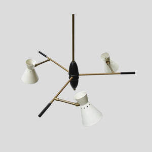 1950s articulating shades ceiling light att. luigi sarfati