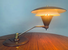 Load image into Gallery viewer, 1950s Art Speciality Co Flying Saucer Desk Lamp
