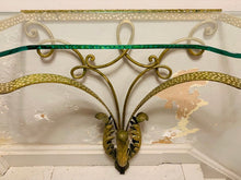 Load image into Gallery viewer, 1950s Colli Golden Wrought Iron Console Table
