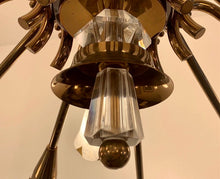 Load image into Gallery viewer, 1950s French Genet et Michon Chandelier with Cala Shades by Sevres
