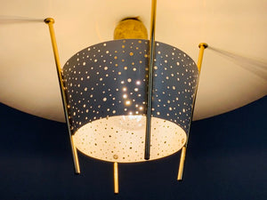 1950s Space Age Hillebrand Pendant Light by Ernest Igl