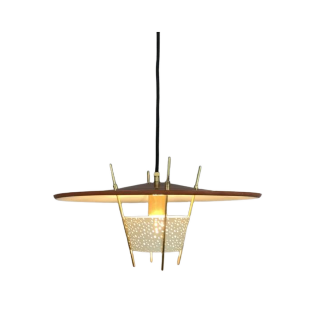 1950s Space Age Hillebrand Pendant Light by Ernest Igl
