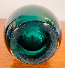 Load image into Gallery viewer, 1950s Val St Lambert Green Glass Hourglass Table Lamp
