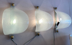 1960s Kaiser Leuchten Murano Glass Wall Lights