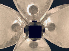 Load image into Gallery viewer, 1960s Kaiser Murano Glass and Chrome Ceiling Light
