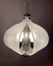 Load image into Gallery viewer, 1960s Kaiser Murano Glass and Chrome Ceiling Light
