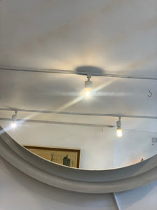 1970s German Round Illuminated Wall Mirror