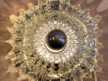 Load image into Gallery viewer, Pair of 1970s Hillebrand Silver Glass Sunburst Wall Lights
