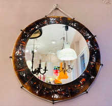 Load image into Gallery viewer, 1970s Ceramic Tiled Round Mirror
