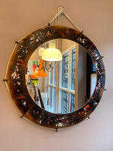 Load image into Gallery viewer, 1970s Ceramic Tiled Round Mirror
