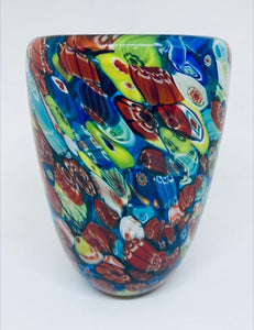 Italian Millefiori Murano Glass Vase
