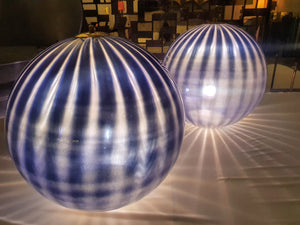Pair of Large Murano "Bauble" lamps