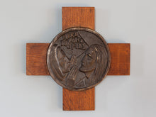 Load image into Gallery viewer, 1920s French Brass Plaques - Depicting the Crucifixion
