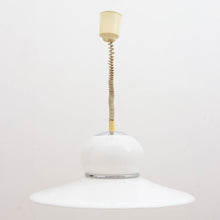 Load image into Gallery viewer, 1970s White Plexiglass UFO Guzzini Hanging Light
