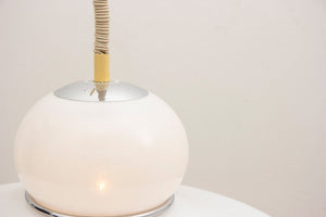 1970s White Plexiglass UFO Guzzini Hanging Light