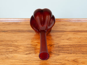 Vintage Gullaskruf Ruby Red Blomglas Art Glass Vase
