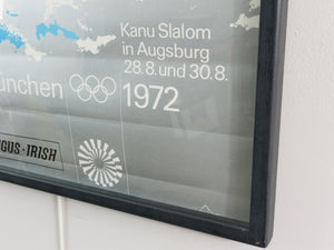 Original 1972 Munich Olympics Men's Kayak Poster by Otto “otl” Aicher