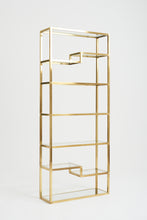 Load image into Gallery viewer, Mid-Century Brass and Glass Etagère
