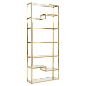 Mid-Century Brass and Glass Etagère