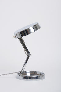 Mid-Century Nickel Articulated Table Lamp