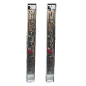 1960s Long Icicle Textured Glass Wall Lights On a Chrome Frame by Hillbrand, Germany