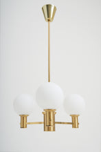 Load image into Gallery viewer, Pair of Brass and Glass Ceiling Lights by Erik Wärnå
