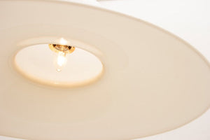 1970s White Plexiglass UFO Guzzini Hanging Light