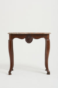 Louis XV Oak and Marble Console Table