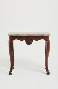 Louis XV Oak and Marble Console Table