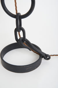 Midcentury Black Chain Table Lamp