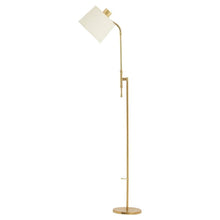 Load image into Gallery viewer, Midcentury Brass Reading Floor Lamp
