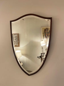 1920s Oak Shield Mirror