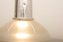 Load image into Gallery viewer, 1950s Vintage Opaline &amp; Aluminium Holophane Pendant Lamp
