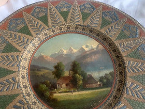 Circa 1890 Thoune Swiss Plate by Louis Ritschard