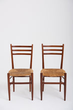 Load image into Gallery viewer, Pair of Midcentury Teak and Rush Chairs by Otto Gerdau
