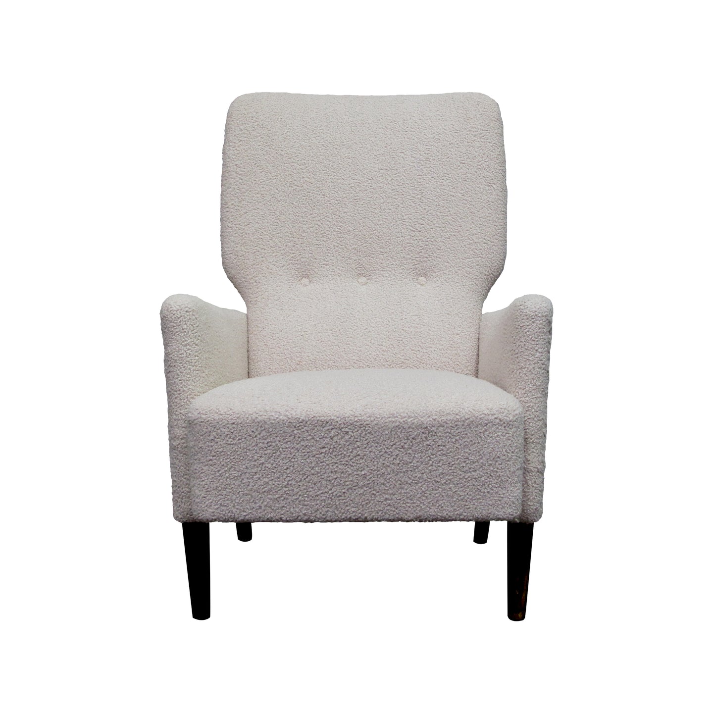 1940s Danish high back stylish lounge chair newly upholstered