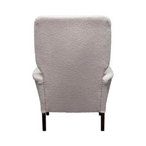 1940s Danish high back stylish lounge chair newly upholstered