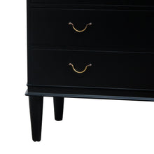 Load image into Gallery viewer, 1940s Danish ebonised vanity dressing table with triptych mirror
