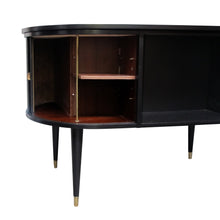 Load image into Gallery viewer, 1950s Danish ebonised kidney shaped desk by designer kai Kristiansen
