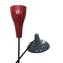 Load image into Gallery viewer, Mid-century Italian floor lamp with two painted reflector shades
