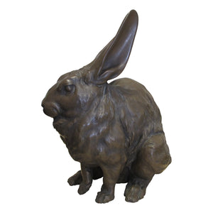 Mid-century Japanese bronzed cast alloys sculpture of a giant rabbit