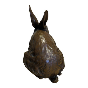 Mid-century Japanese bronzed cast alloys sculpture of a giant rabbit