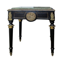 Load image into Gallery viewer, Mid-century French pair of side tables with green marble top
