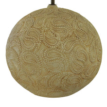 Load image into Gallery viewer, 1970s English large ceramic sphere table lamp with paisley pattern
