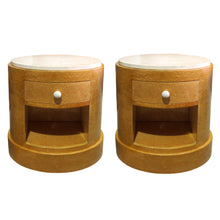 Load image into Gallery viewer, Mid-century Modern Pair of Cylindrical Side Table – Nightstands art Deco Style, English
