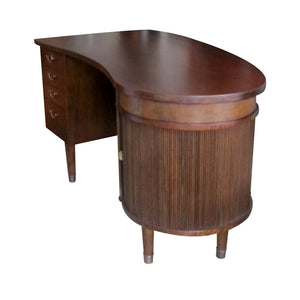 1950s Danish Tambour Desk Designed by Kai Kristiansen