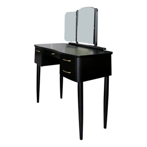 1940s Scandinavian Vanity Dressing Table With Its Triptych Mirror
